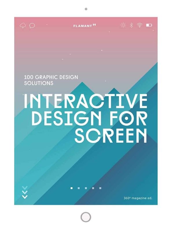 Hardback book titled 'Interactive Design for Screen,' showcasing mobile design principles with over 100 innovative projects.