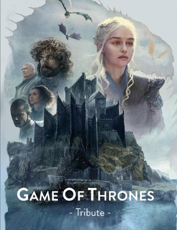 Stunning hardback book celebrating Game of Thrones with fan art, facts, and captivating visuals of iconic characters.