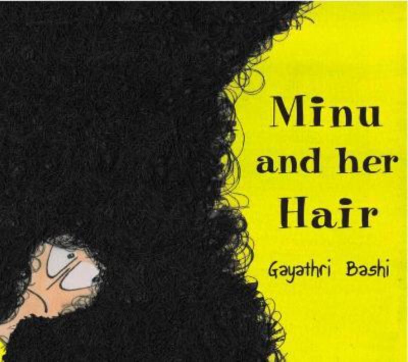A vibrant children's book featuring Minu and her wild hair, celebrating individuality and self-acceptance through whimsical illustrations.