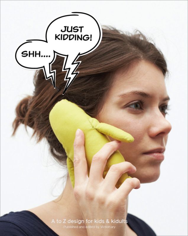 Cover of "Just Kidding," a children's design exploration featuring vibrant illustrations and creative, safe products for kids.