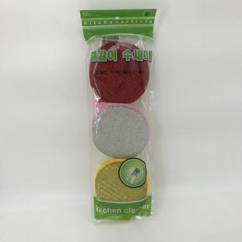 Vibrant multi-purpose scourer pads (36pcs) designed for tough cleaning without scratching surfaces, ideal for home and professional use.