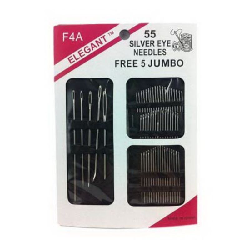 A versatile Sewing Needle Set with 12 needles for hand-sewing, quilting, and repairs on various fabrics.