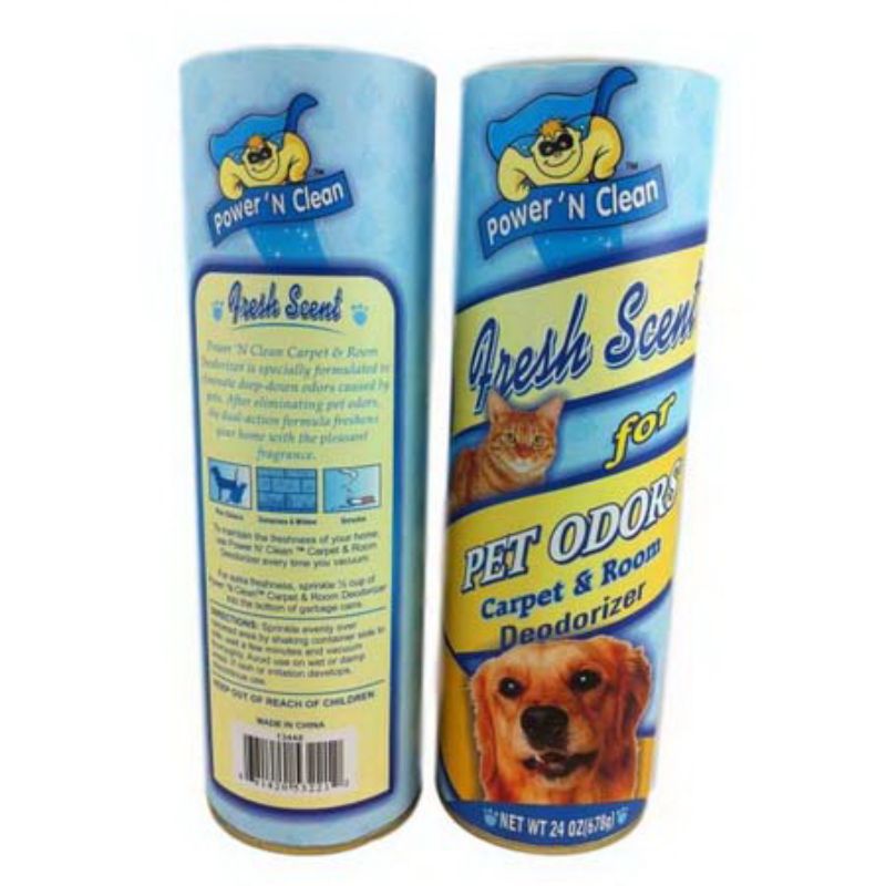 Carpet powder in a set of 12, effectively neutralizes pet odors and refreshes carpets for a welcoming home.