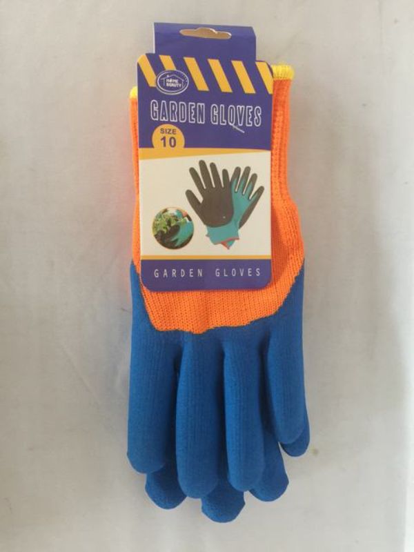 Durable latex working gloves in a pack of 6, ideal for protecting hands during construction and gardening tasks.