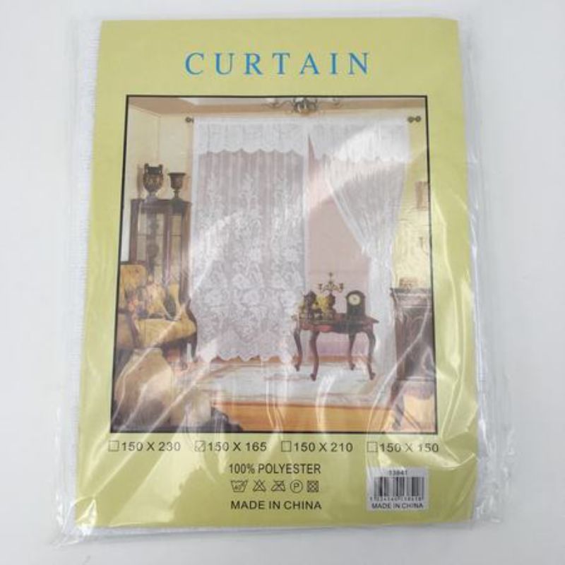 Elegant white curtains, 1.65m long, perfect for any room, pack of 6 for versatile window styling and natural light filtering.