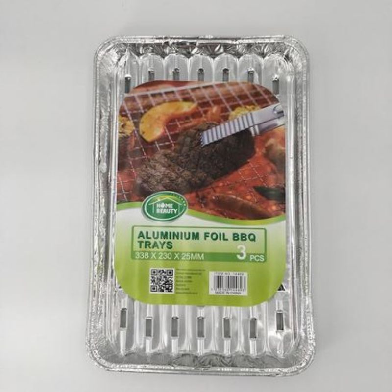 Aluminum foil BBQ roasting pans, set of 36, lightweight and disposable for grilling, roasting, and quick cleanup.