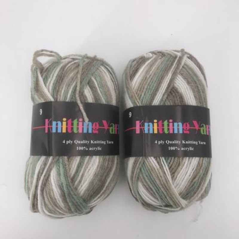 Premium Knitting Yarn - Mix #9 in vibrant colors; 6 soft, durable 100g skeins for versatile knitting projects.