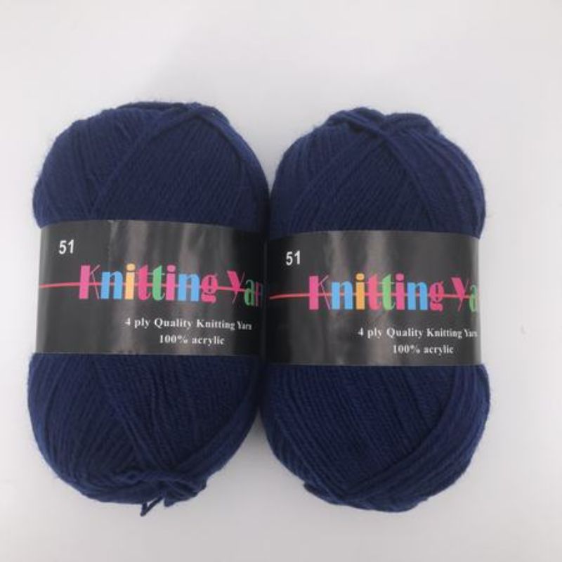 Vibrant #51 knitting yarn pack with 6 soft, durable 100g skeins for cozy sweaters, scarves, and blankets.