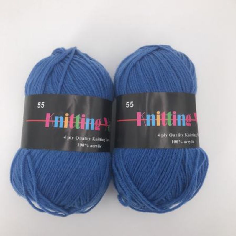 Vibrant #55 Knitting Yarn pack of 6 at 100g each, perfect for cozy projects like scarves, shawls, and accessories.