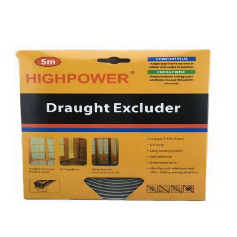 Premium 5M draught excluder in a pack of 12, designed to seal gaps and prevent cold drafts for home comfort and energy savings.