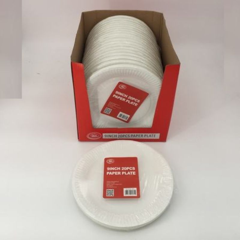 A set of 240 sturdy, 9-inch biodegradable paper plates, ideal for any event with easy cleanup.