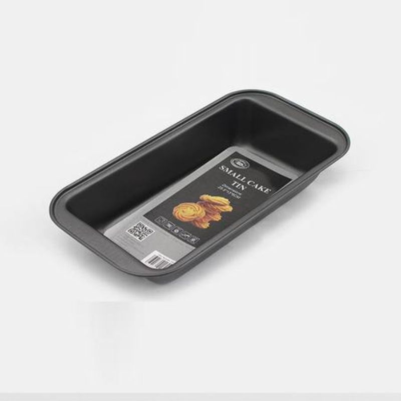 Set of 12 small cake tins (25 x 13 x 6CM), perfect for even baking, non-stick, stackable, and ideal for various desserts.