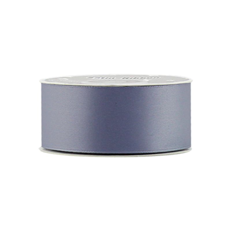Dark grey satin ribbon set of 5, 2.5cm wide and 21 yards long, perfect for crafts, gift wrapping, and elegant decorations.