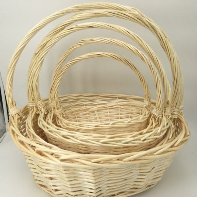 Colorful 5-piece fruit basket set showcasing fresh fruits, ideal for healthy snacking and vibrant table displays.