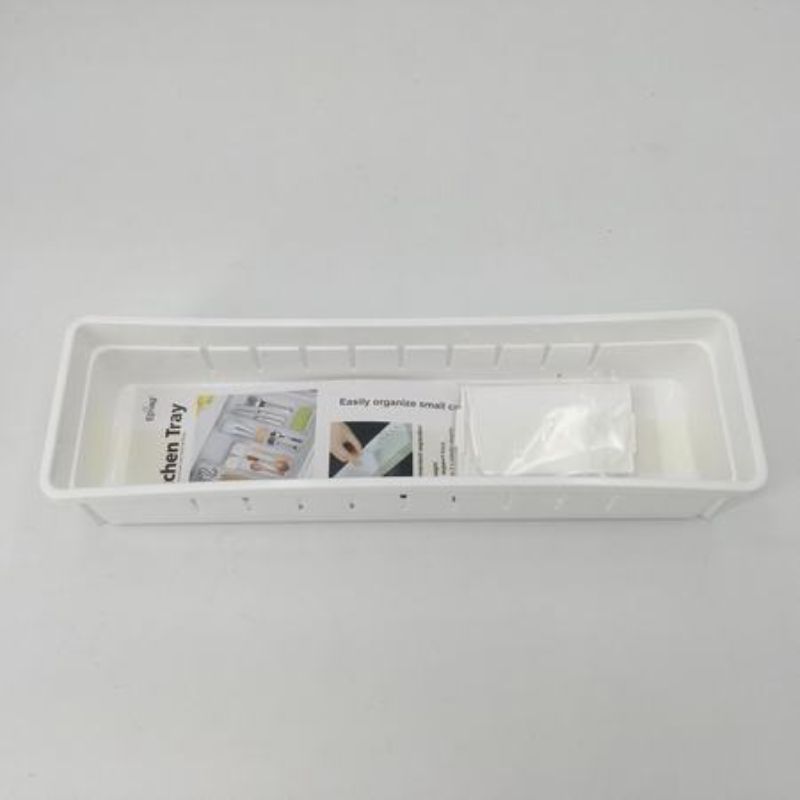 Set of 12 lightweight plastic organizers (27 x 8 x 5cm) for efficient home and office storage, perfect for decluttering.