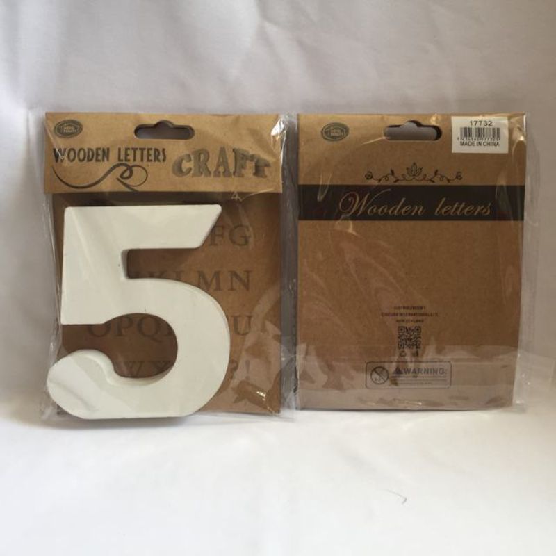 Set of 12 colorful wooden numbers measuring 5cm x 2cm, perfect for educational use and DIY projects.