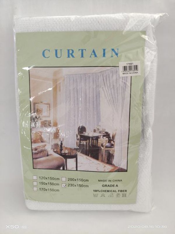 Elegant set of 12 net curtains, 1.5m x 2.3m, enhancing light and privacy for various home decor styles.