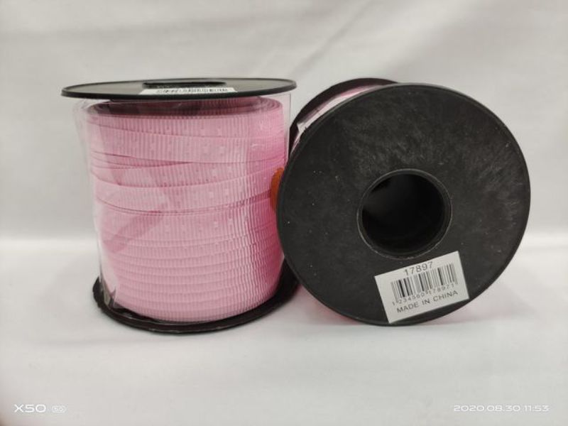 Soft pink ribbon set of 12, perfect for gift wrapping, DIY crafts, and adding elegance to any project.