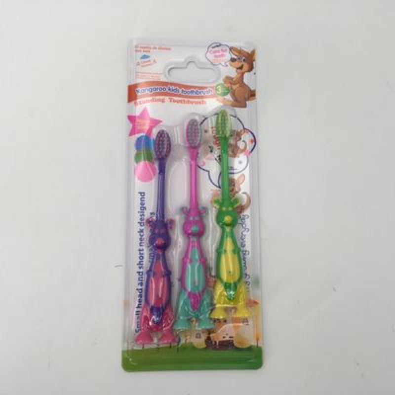 Vibrant set of 36 kids' toothbrushes with soft bristles, designed for fun and effective dental care in playful colors.