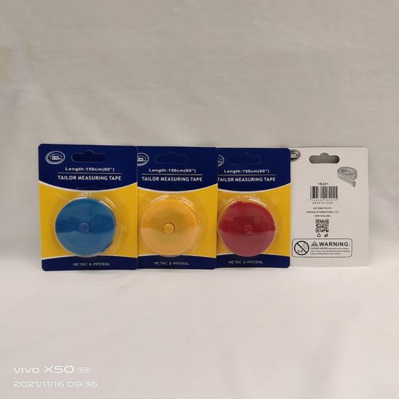Set of 12 flexible, colorful tailor measuring tapes, each measuring 150cm for accurate sewing and crafting.