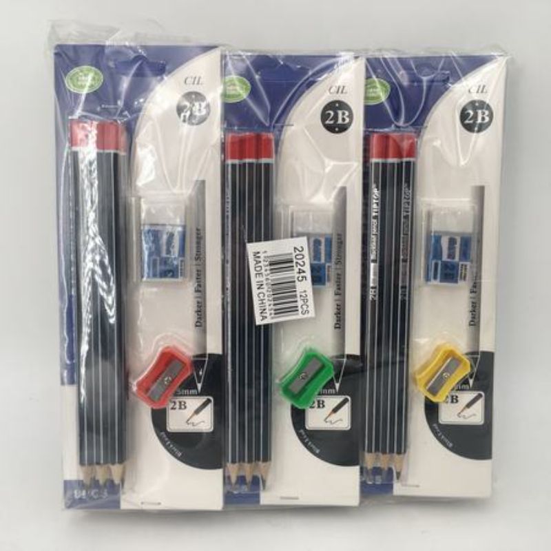 Set of 12 packs of 2B pencils, each containing 8 smooth-writing pencils, ideal for art, writing, and school use.