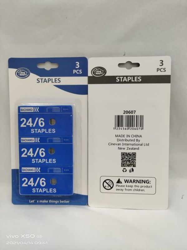 Premium Staples - 24/6 (12 Packs) for secure paper fastening in schools, offices, and homes, ensuring reliable document management.