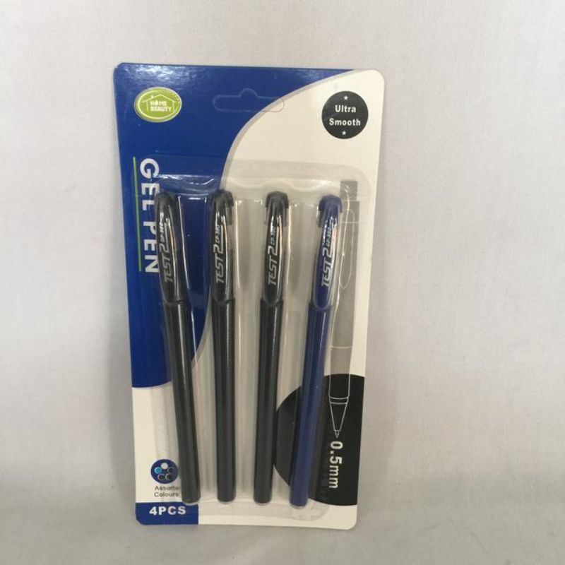 Set of 48 gel pens with 0.5 mm tips: 36 black and 12 blue, ideal for smooth, precise writing and detailed designs.