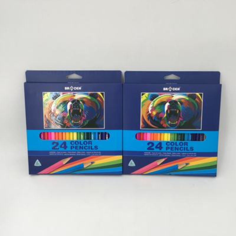 Vibrant 24-pack colour pencils for artists, featuring smooth application and break-resistant design for creative expression.