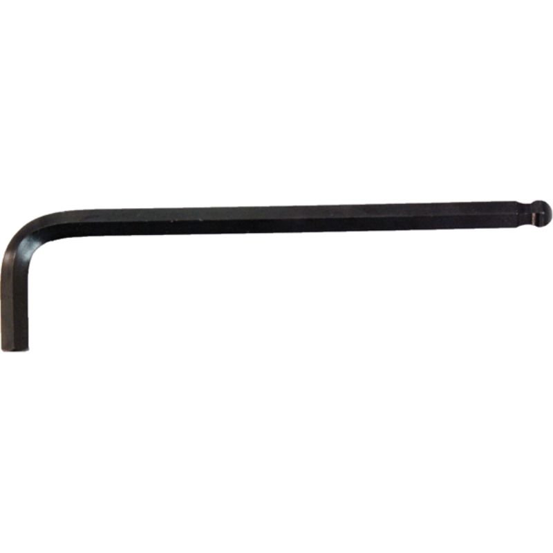 Teng 5.0mm Ball-End Hex Key in black, crafted from chrome vanadium steel for durability, offers 30-degree angle versatility.