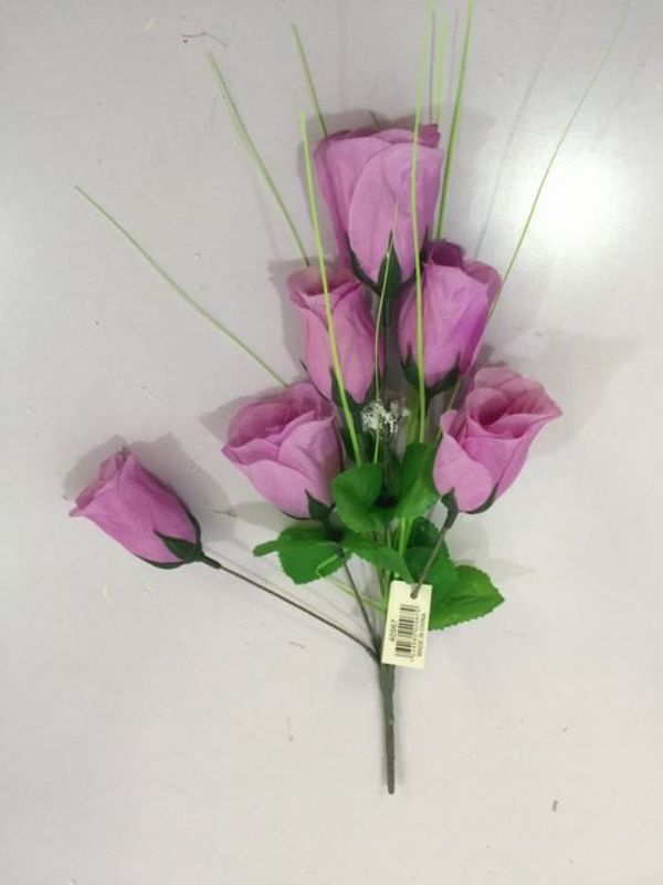 Lifelike set of 12 purple artificial flowers, perfect for elegant home decor and versatile floral arrangements.