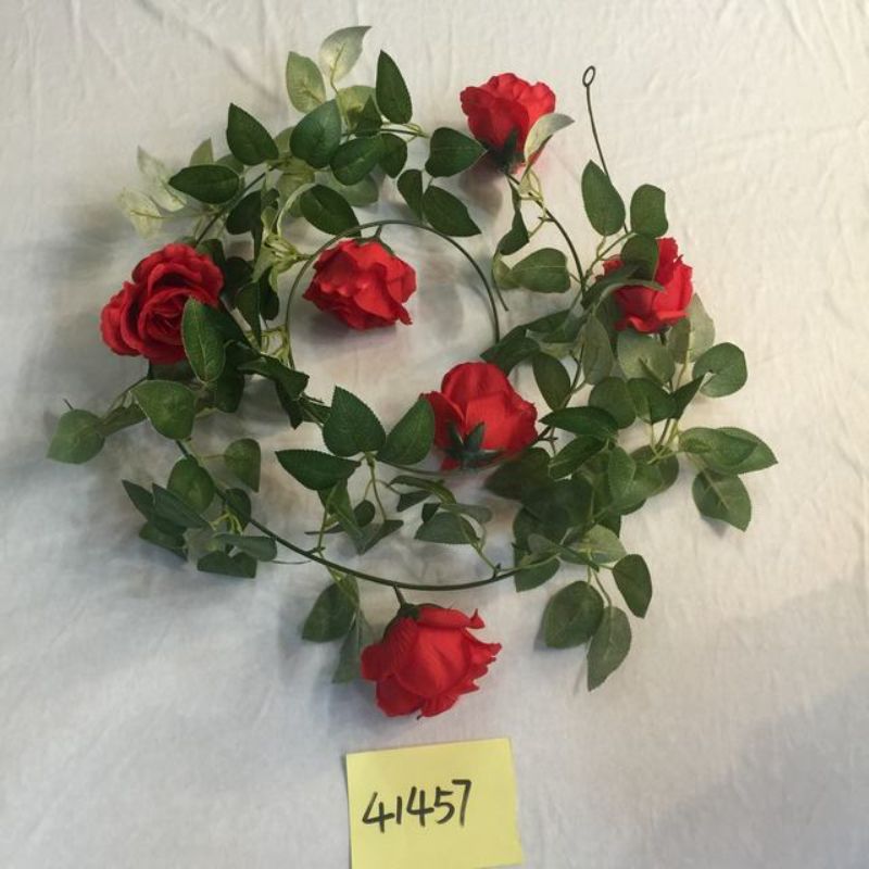 Lifelike red artificial flowers set of 12, perfect for vibrant floral arrangements and home decor without maintenance.
