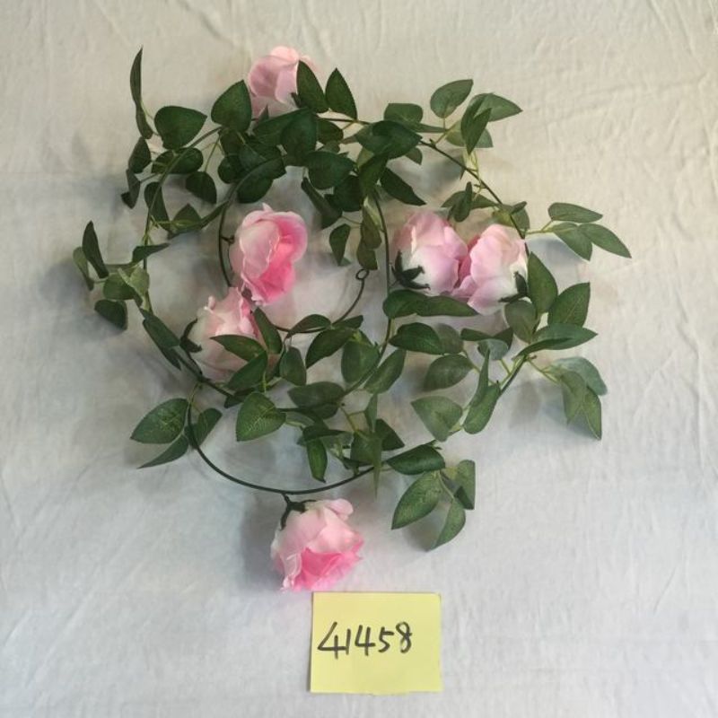 Set of 12 pink and white artificial flowers, perfect for home decor, weddings, and maintenance-free arrangements.