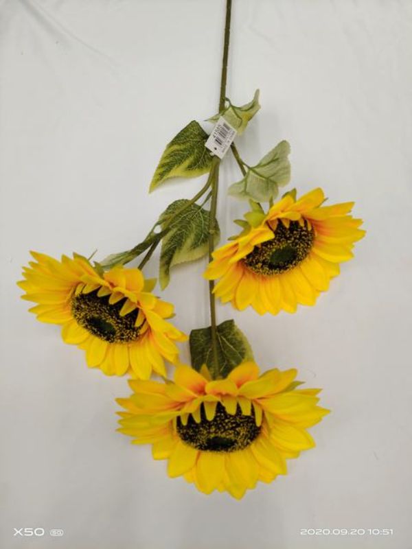 Set of 12 lifelike artificial sunflowers, perfect for vibrant home decor and events, with no maintenance needed.