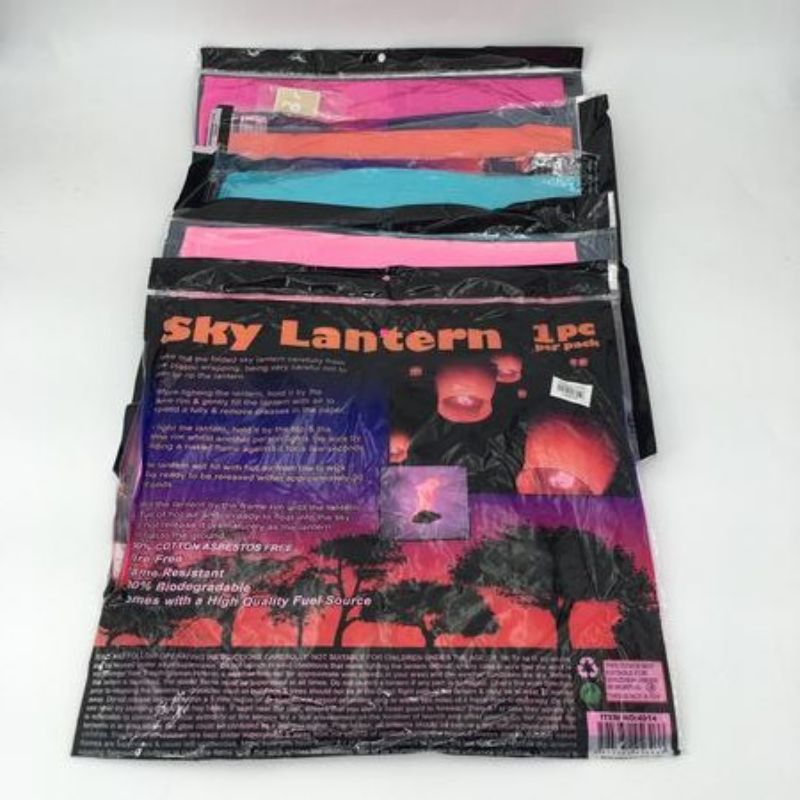 Vibrant assorted sky lanterns (set of 10) for magical celebrations and outdoor events, eco-friendly and easy to use.