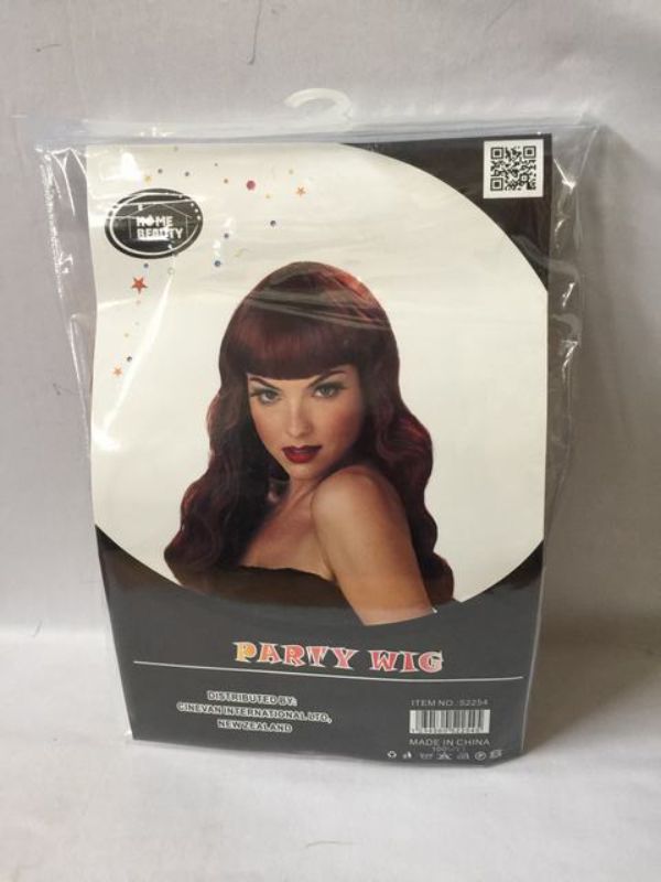 Set of 5 long curl dark brown party wigs, perfect for themed events, cosplay, and groups, made from lightweight synthetic fibers.