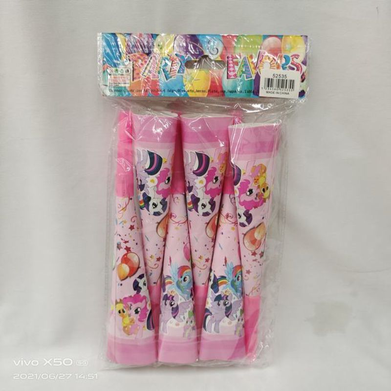 Colorful pony-themed party horns (72pcs) that add fun and excitement to celebrations for all ages.
