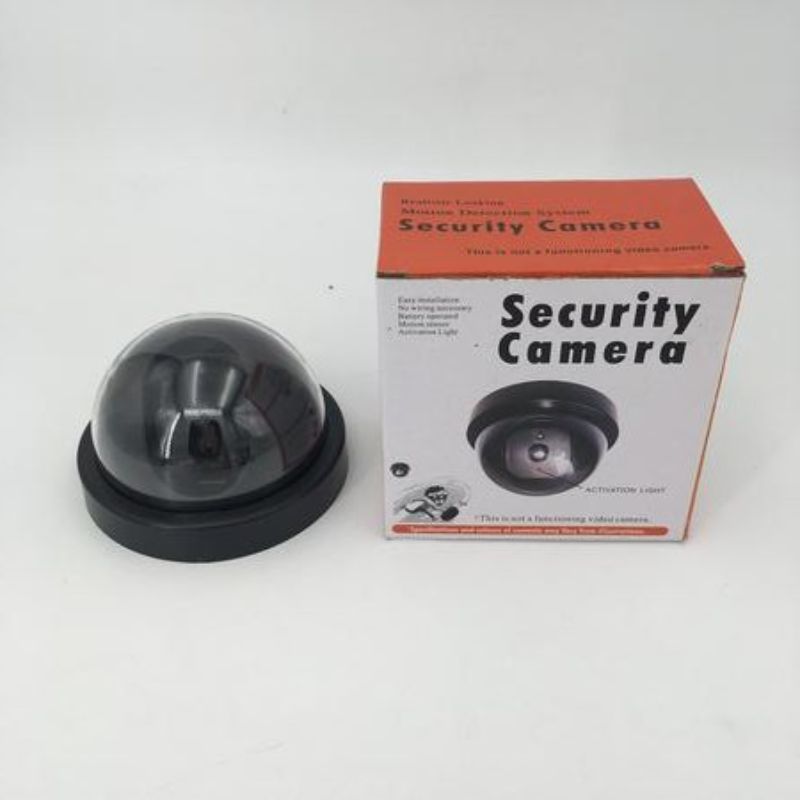 Set of 12 realistic dummy security cameras with blinking LED light for effective home and business deterrence.
