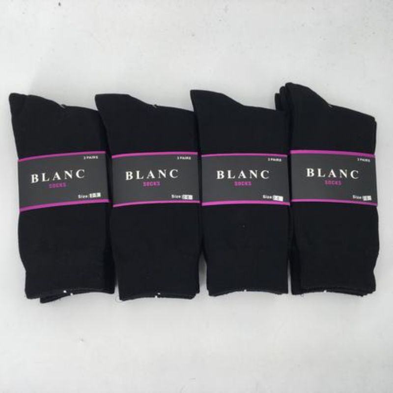 Black socks size 2-8, pack of 12; comfortable, durable, perfect for everyday wear for all foot shapes.