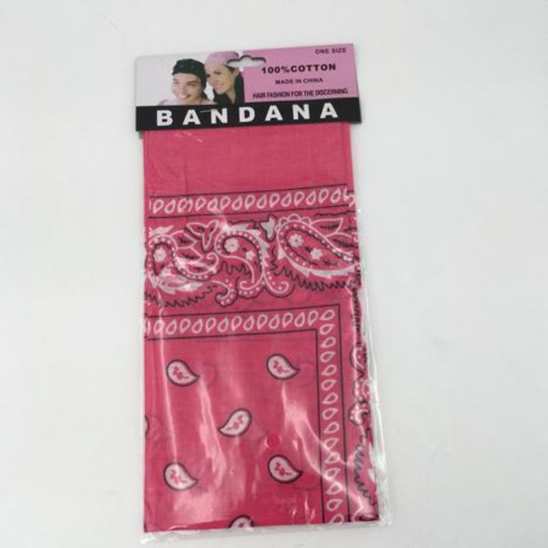A vibrant set of 12 rose-colored bandanas, each 56 x 56cm, perfect for versatile styling and fashion-forward looks.
