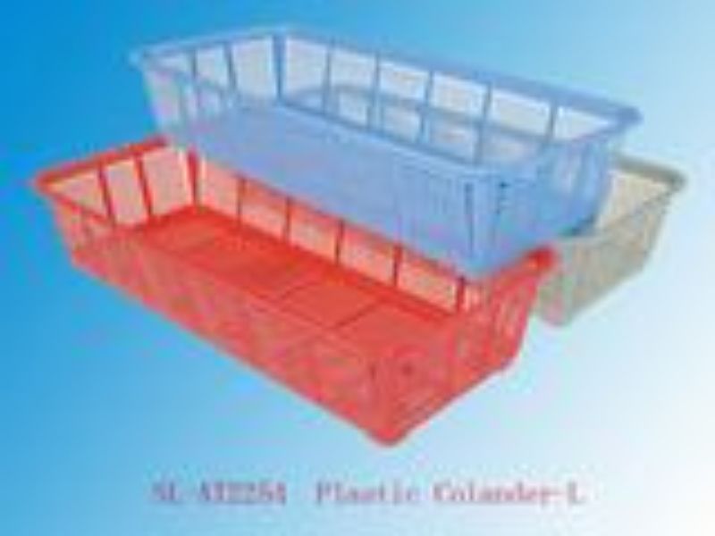 Rectangle plastic colanders set of 12 in assorted colors, perfect for draining, washing, and food prep, 35cm size.