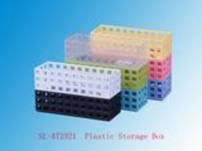 Colorful plastic rectangle storage boxes, 22.8 x 8CM, set of 12 for organizing crafts, kitchen, and more.