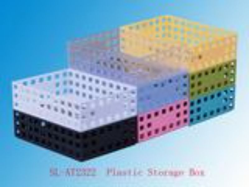 Set of 12 assorted plastic rectangle storage boxes, 22.8 x 16CM, ideal for organizing various items in any space.