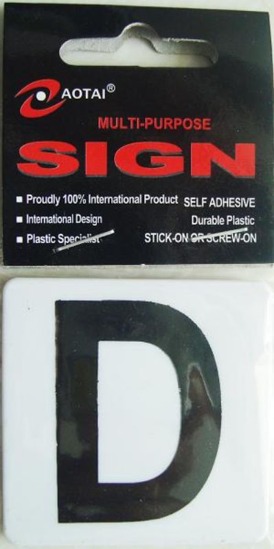 Set of 12 durable self-adhesive plastic signs for indoor/outdoor labeling needs, ideal for businesses and home organization.