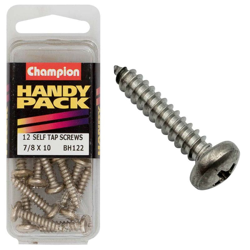Champion 8G x 1in Set Screw with pan head design, ideal for durable fastening in woodworking and construction projects.