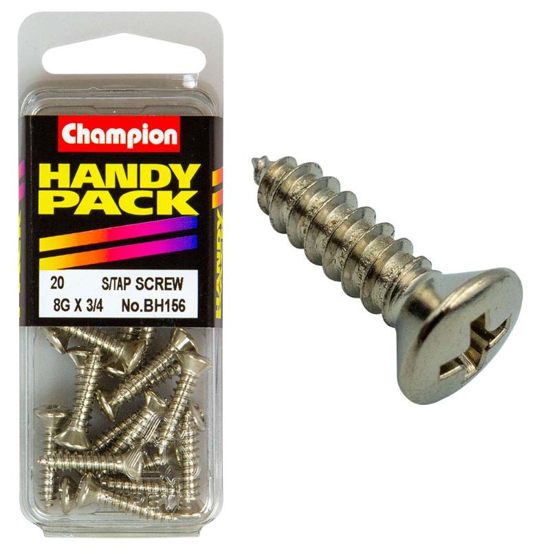 Champion 8G x 3/4in S/Tap Set Screw - Raised HD, designed for strength and durability in construction and repairs.