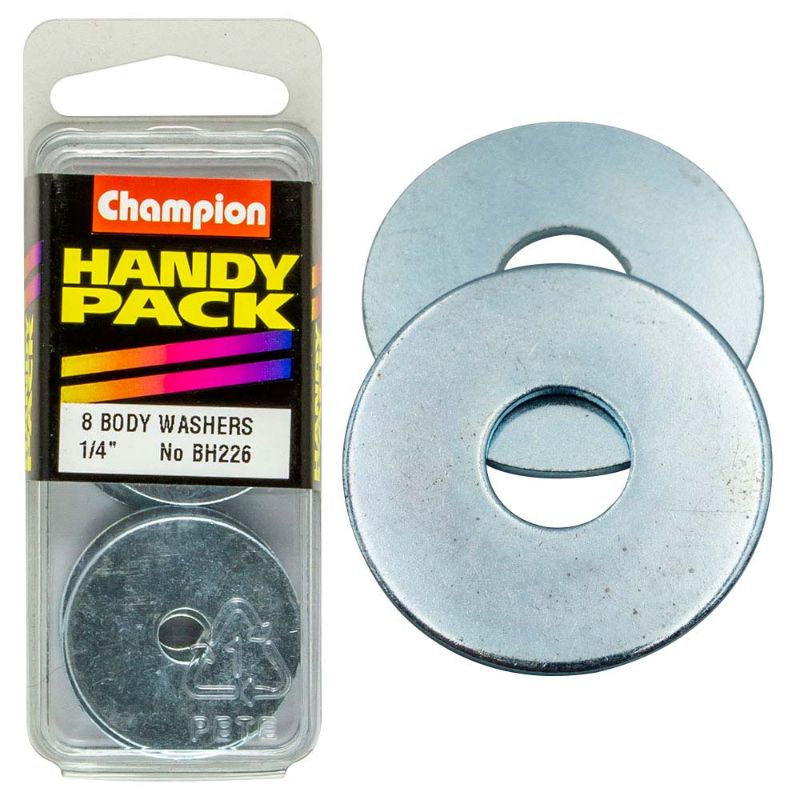 Champion 1/4in x 1-1/4in panel washer for robust fastening, load distribution, and stability in construction and DIY projects.