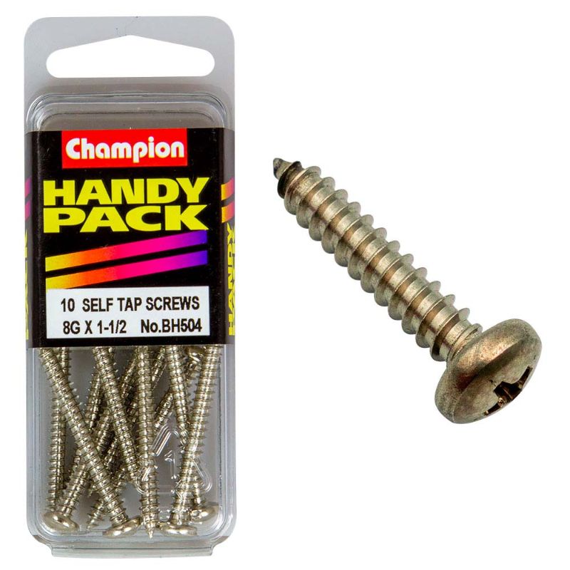Champion 8G x 1-1/2in S/Tap Set Screw - durable, versatile fastening solution with pan head design for easy installation.