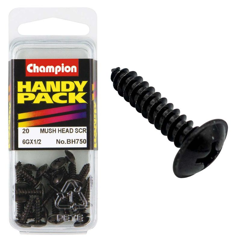 Durable Champion 6G x 1/2in black washer for leak-proof plumbing solutions in home and garden projects.