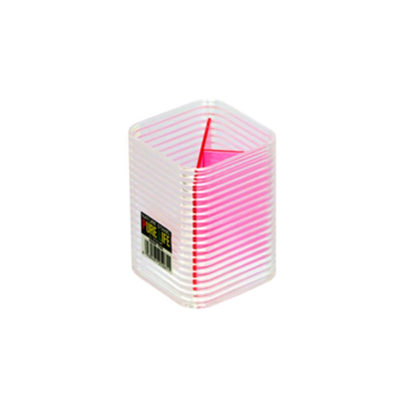 Set of 10 pink plant stands, each 7x7x9.7cm, perfect for showcasing small to medium indoor plants stylishly.