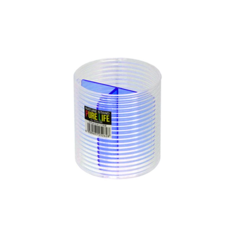 Set of 10 round blue plant stands, 9.7 cm, perfect for showcasing potted plants and enhancing home decor.